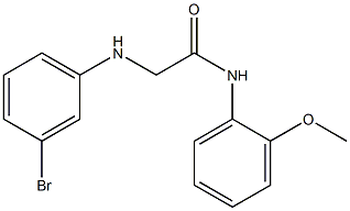 2-[(3-bromophenyl)amino]-N-(2-methoxyphenyl)acetamide,,结构式