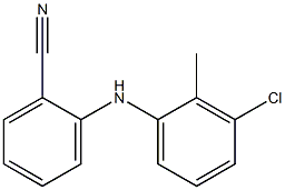 2-[(3-chloro-2-methylphenyl)amino]benzonitrile,,结构式