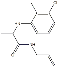2-[(3-chloro-2-methylphenyl)amino]-N-(prop-2-en-1-yl)propanamide 化学構造式