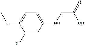 2-[(3-chloro-4-methoxyphenyl)amino]acetic acid,,结构式