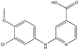 2-[(3-chloro-4-methoxyphenyl)amino]pyridine-4-carboxylic acid Struktur