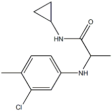 2-[(3-chloro-4-methylphenyl)amino]-N-cyclopropylpropanamide 化学構造式