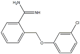 2-[(3-chlorophenoxy)methyl]benzenecarboximidamide 化学構造式