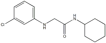 2-[(3-chlorophenyl)amino]-N-cyclohexylacetamide 结构式