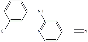 2-[(3-chlorophenyl)amino]pyridine-4-carbonitrile Structure