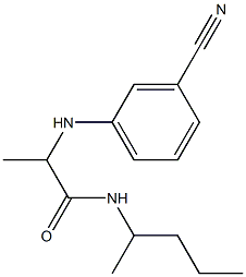 2-[(3-cyanophenyl)amino]-N-(pentan-2-yl)propanamide,,结构式