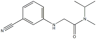 2-[(3-cyanophenyl)amino]-N-methyl-N-(propan-2-yl)acetamide 结构式