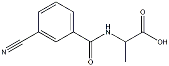 2-[(3-cyanophenyl)formamido]propanoic acid Structure