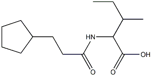 2-[(3-cyclopentylpropanoyl)amino]-3-methylpentanoic acid,,结构式