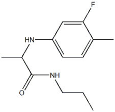 2-[(3-fluoro-4-methylphenyl)amino]-N-propylpropanamide 化学構造式
