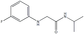 2-[(3-fluorophenyl)amino]-N-(propan-2-yl)acetamide 化学構造式
