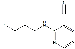 2-[(3-hydroxypropyl)amino]pyridine-3-carbonitrile,,结构式