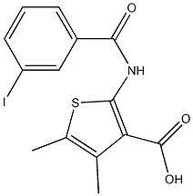 2-[(3-iodobenzene)amido]-4,5-dimethylthiophene-3-carboxylic acid,,结构式