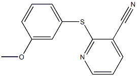 2-[(3-methoxyphenyl)sulfanyl]pyridine-3-carbonitrile,,结构式