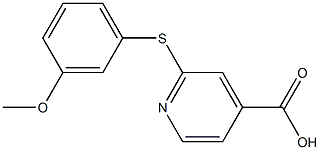2-[(3-methoxyphenyl)sulfanyl]pyridine-4-carboxylic acid,,结构式