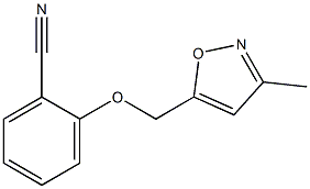 2-[(3-methyl-1,2-oxazol-5-yl)methoxy]benzonitrile 化学構造式