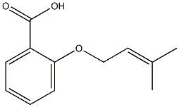 2-[(3-methylbut-2-enyl)oxy]benzoic acid 化学構造式