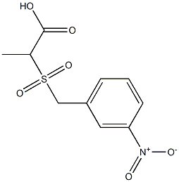 2-[(3-nitrobenzyl)sulfonyl]propanoic acid,,结构式