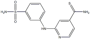 2-[(3-sulfamoylphenyl)amino]pyridine-4-carbothioamide Structure