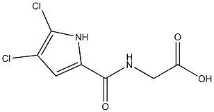 2-[(4,5-dichloro-1H-pyrrol-2-yl)formamido]acetic acid 化学構造式