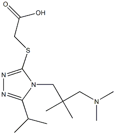 2-[(4-{2-[(dimethylamino)methyl]-2-methylpropyl}-5-(propan-2-yl)-4H-1,2,4-triazol-3-yl)sulfanyl]acetic acid Structure