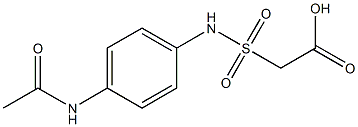 2-[(4-acetamidophenyl)sulfamoyl]acetic acid 化学構造式