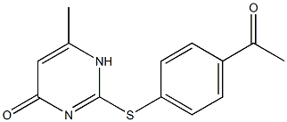 2-[(4-acetylphenyl)sulfanyl]-6-methyl-1,4-dihydropyrimidin-4-one 结构式