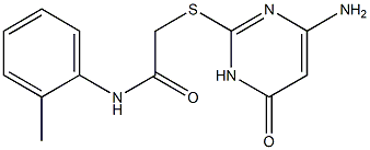  2-[(4-amino-6-oxo-1,6-dihydropyrimidin-2-yl)sulfanyl]-N-(2-methylphenyl)acetamide