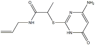 2-[(4-amino-6-oxo-1,6-dihydropyrimidin-2-yl)sulfanyl]-N-(prop-2-en-1-yl)propanamide Structure