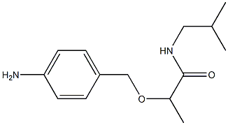 2-[(4-aminophenyl)methoxy]-N-(2-methylpropyl)propanamide,,结构式