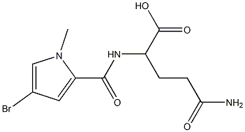 2-[(4-bromo-1-methyl-1H-pyrrol-2-yl)formamido]-4-carbamoylbutanoic acid,,结构式