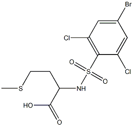 2-[(4-bromo-2,6-dichlorobenzene)sulfonamido]-4-(methylsulfanyl)butanoic acid