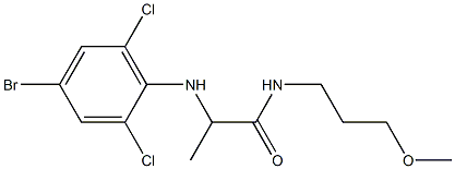 2-[(4-bromo-2,6-dichlorophenyl)amino]-N-(3-methoxypropyl)propanamide,,结构式