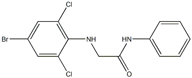 2-[(4-bromo-2,6-dichlorophenyl)amino]-N-phenylacetamide 化学構造式