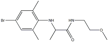 2-[(4-bromo-2,6-dimethylphenyl)amino]-N-(2-methoxyethyl)propanamide Structure