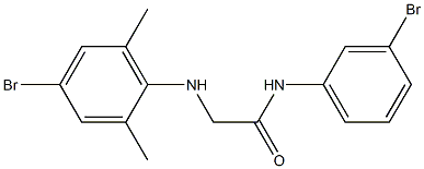 2-[(4-bromo-2,6-dimethylphenyl)amino]-N-(3-bromophenyl)acetamide,,结构式