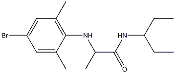 2-[(4-bromo-2,6-dimethylphenyl)amino]-N-(pentan-3-yl)propanamide 结构式