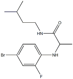 2-[(4-bromo-2-fluorophenyl)amino]-N-(3-methylbutyl)propanamide 结构式