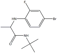 2-[(4-bromo-2-fluorophenyl)amino]-N-tert-butylpropanamide 化学構造式