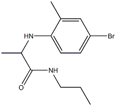 2-[(4-bromo-2-methylphenyl)amino]-N-propylpropanamide Struktur