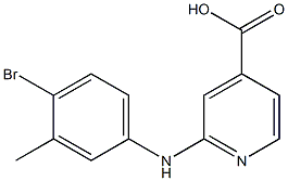 2-[(4-bromo-3-methylphenyl)amino]pyridine-4-carboxylic acid 化学構造式