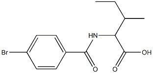 2-[(4-bromobenzoyl)amino]-3-methylpentanoic acid Struktur