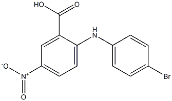 2-[(4-bromophenyl)amino]-5-nitrobenzoic acid,,结构式