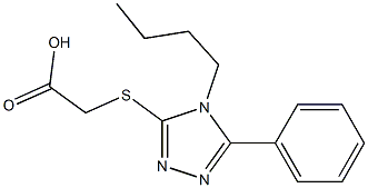 2-[(4-butyl-5-phenyl-4H-1,2,4-triazol-3-yl)sulfanyl]acetic acid Structure