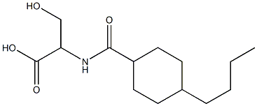 2-[(4-butylcyclohexyl)formamido]-3-hydroxypropanoic acid,,结构式