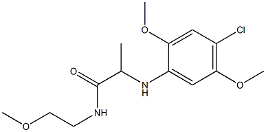 2-[(4-chloro-2,5-dimethoxyphenyl)amino]-N-(2-methoxyethyl)propanamide