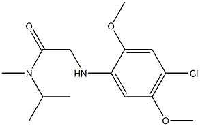  2-[(4-chloro-2,5-dimethoxyphenyl)amino]-N-methyl-N-(propan-2-yl)acetamide