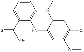2-[(4-chloro-2,5-dimethoxyphenyl)amino]pyridine-3-carbothioamide,,结构式