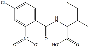 2-[(4-chloro-2-nitrophenyl)formamido]-3-methylpentanoic acid Struktur