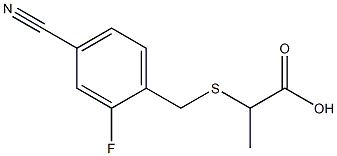 2-[(4-cyano-2-fluorobenzyl)thio]propanoic acid 结构式